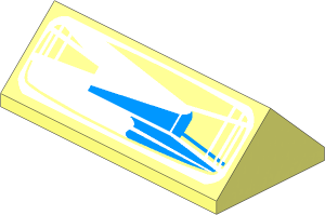 Slope Brick 45  2 x  4 Double with Headlamp Pattern