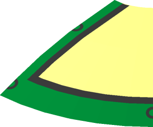 ~Dish  4 x  4 Inverted with Green Cross Pattern - 1/8