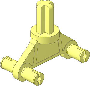 Technic Axle with  4 Wheel Pins
