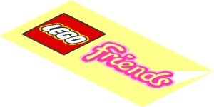 ~Tile  2 x  4 with LEGO Friends Logo Common Pattern
