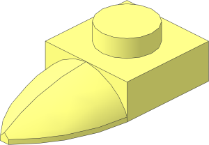 =Plate  1 x  1 with Tooth In-line