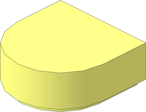 =Tile  1 x  1 with Rounded End