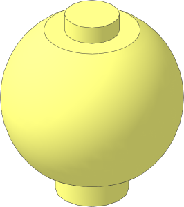 =Brick Round Sphere  2 x  2 x  1.667 with Stud