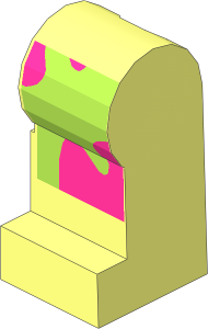 Minifig Leg Left with Magenta Flowers on Lime Shorts Pattern