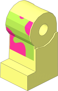 Minifig Leg Right with Magenta Flowers on Lime Shorts Pattern