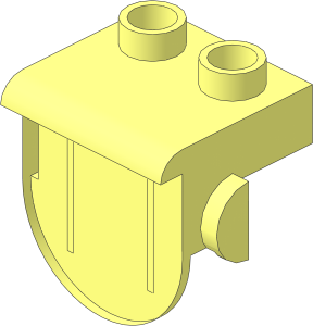 ~Duplo Plate  1 x  2 with Overhang - without Front Face