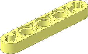 Technic Beam  5 x  0.5 Liftarm with Axle Holes at Both Ends