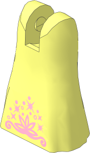 Figure Friends Legs with Full Length Skirt with Swirling Floral Design and Stardust Pattern