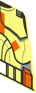 ~Minifig Torso with SW Clone Trooper with Orange Markings (Clone Wars) Pattern - Front Side
