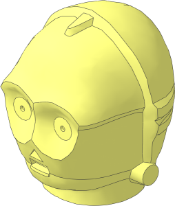 Minifig Head Protocol Droid