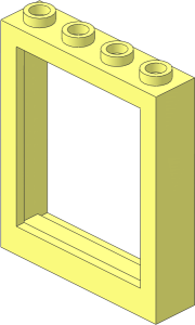 Window  1 x  4 x  4 with Door Holder
