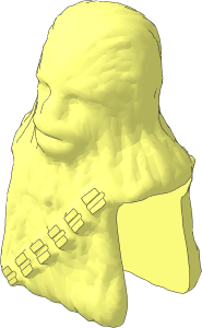 Minifig Head Wookiee with Bandolier