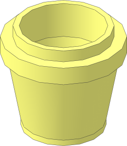 Flower Pot  2 x  2 x  1.333