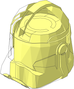 ~Minifig Helmet SW Clone Trooper Phase 2 (without Holes) without Patternable Surface