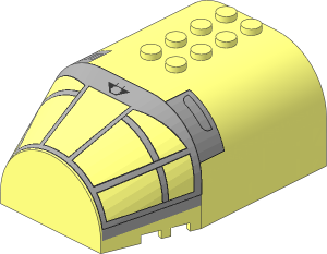 Windscreen  6 x  8 x  3 Curved Canopy Millennium Falcon Pattern
