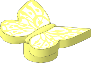 Animal Butterfly with Stud Tube with White Wings Pattern