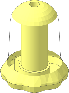 ~Plant Flower Bell Shaped  1 x  1 x  1.333 - without Patternable Surfaces