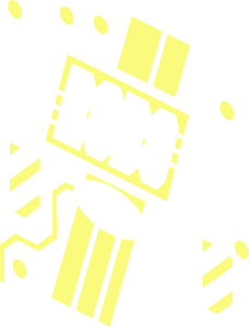 ~Minifig Torso with Gold Circuitry and Roboforce Logo Pattern - Coloured Areas