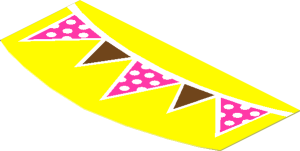 Sticker  1.4 x  2.9 D-shape with Bunting