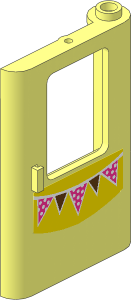 Train Door  1 x  4 x  5 Right with Bunting Sticker