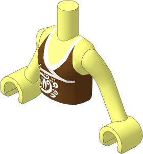 Figure Friends Girl Torso with Arms with Medium Azure Halter Top Pattern
