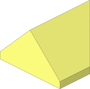 Slope Brick 45  1 x  2 Double / Inverted with Bottom Stud Holder