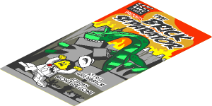 Sticker  6.4 x  3.4 with "The Brick Separator" Movie Poster