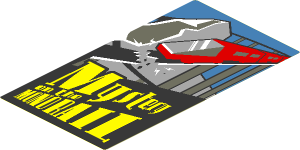 Sticker  6.4 x  3.4 with "Mystery on the MONORAIL" Movie Poster