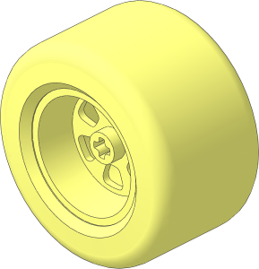 Wheel 30 x 50 with Integral Smooth Racing Tyre