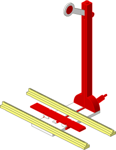 Train Track  4.5V Straight Tapered w/ Signal Red/White (Proceed)
