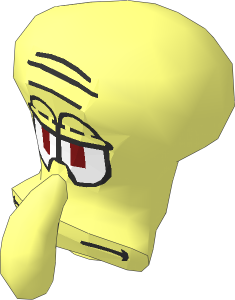 Minifig Head Squidward with Neutral Pattern
