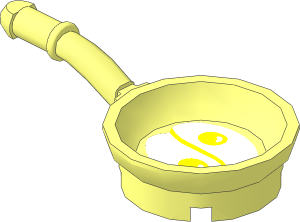 Figure Friends Frying Pan with Two Fried Eggs Sticker
