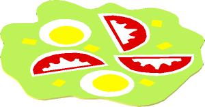 Sticker  1.7 x  1.7 Irregular with Salad