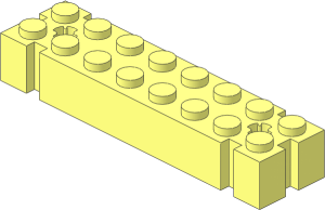 Brick  2 x  8 with Axleholes and  6 Notches