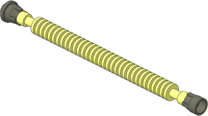 Hose Flexible 12L with Dark Grey Ends