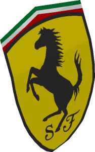 ~Logo Ferrari Badge Rounded (since 1990) Formed