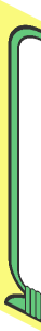~Sand Green Cartouche for Brick  1 x  2 x  5 - Half