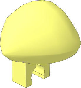 Minifig Martian Head with Clip