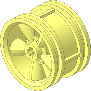 Wheel Rim 20 x 30 "Torq Thrust" with  5 Spokes and External Ribs