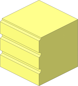 ~Modulex Profile Brick  1 x  X - Front