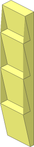 ~Modulex Profile Brick  1 x  X - Back