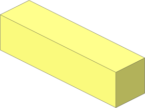 Modulex Tile  1 x  4 with Bottom Studs