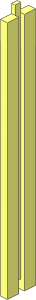 Modulex Pillar  5 x 20 x  8 with Groove