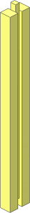 Modulex Pillar 10 x 20 x  8 with Two Grooves
