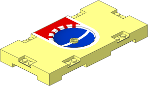 Brick 16 x  8 Sports Field Section with Basketball Free-Throw Line Pattern