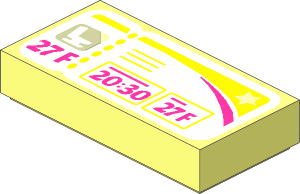 Tile  1 x  2 with Airplane Boarding Pass Pattern