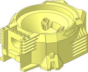 Hose Air Pump 16 x 14 x 13 Base with Fins