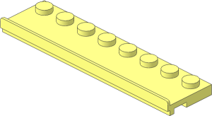 Plate  2 x  8 with Door Rail
