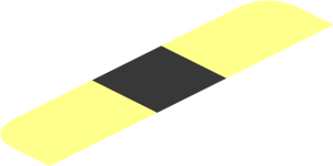 ~Sticker  1.9 x  1.8 with Black "FUEL" and Black Dotted Line on Transparent Background - First Face