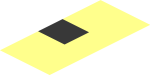 ~Sticker  1.9 x  1.8 with Black "FUEL" and Black Dotted Line on Transparent Background - Fourth Face